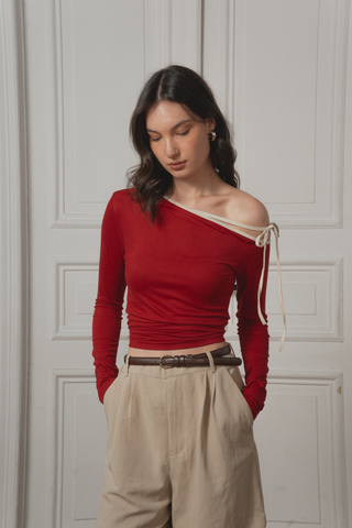 Angel Bowknot T-Shirt - Red