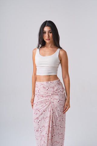 LILY FLORAL SKIRT - ROSE